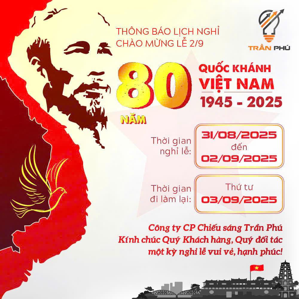 THÔNG BÁO LỊCH NGHỈ - CHÀO MỪNG LỄ QUỐC KHÁNH VIỆT NAM MÙNG 2/9